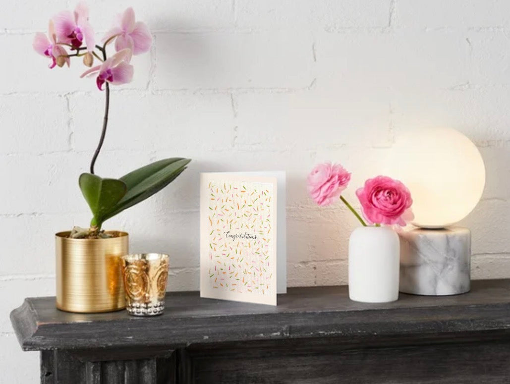 Congratulations | Embroidery Greeting Card | handcrafted | special gift