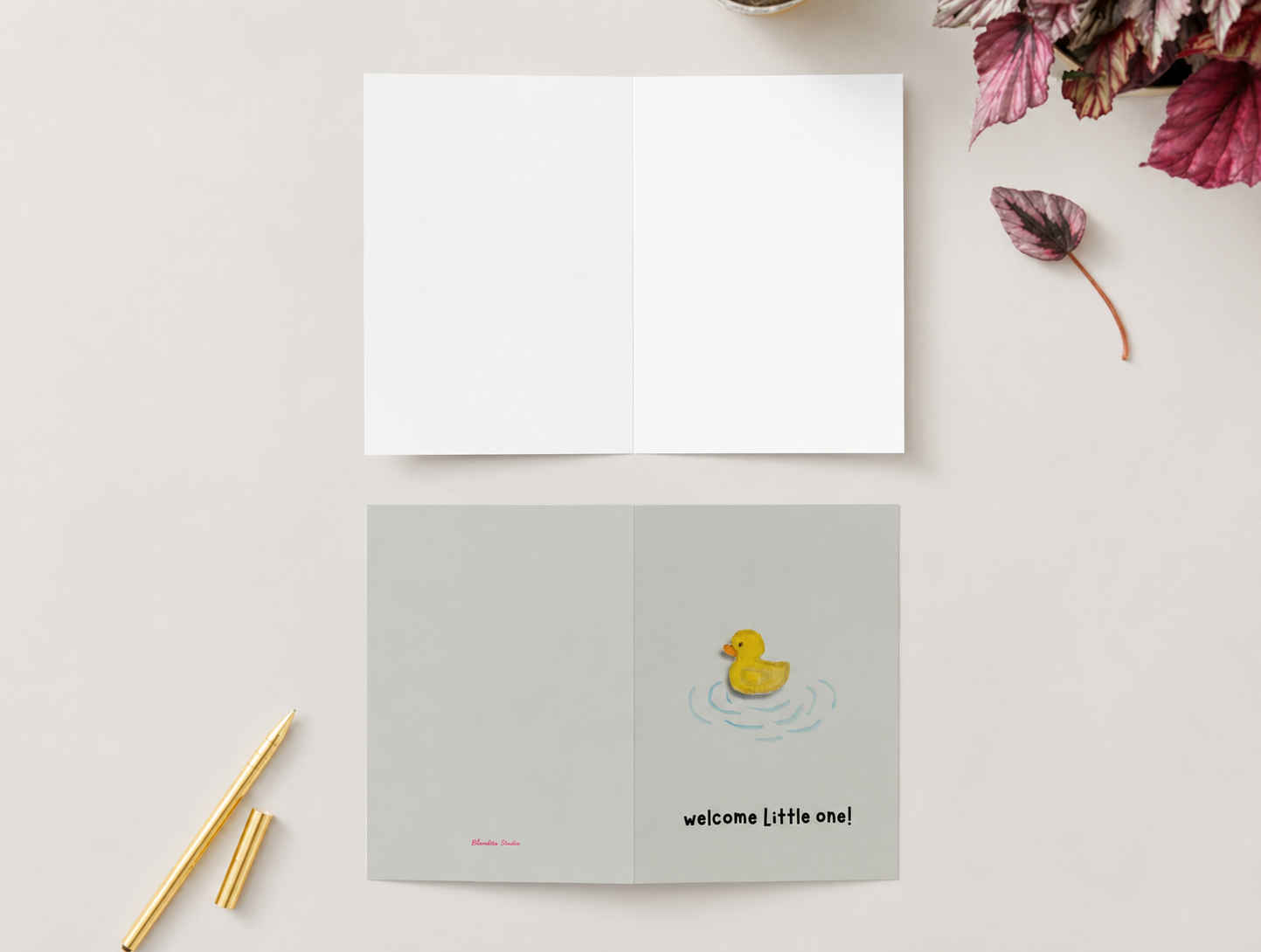 π₯ Welcome Little One | Handmade Baby Greeting Card