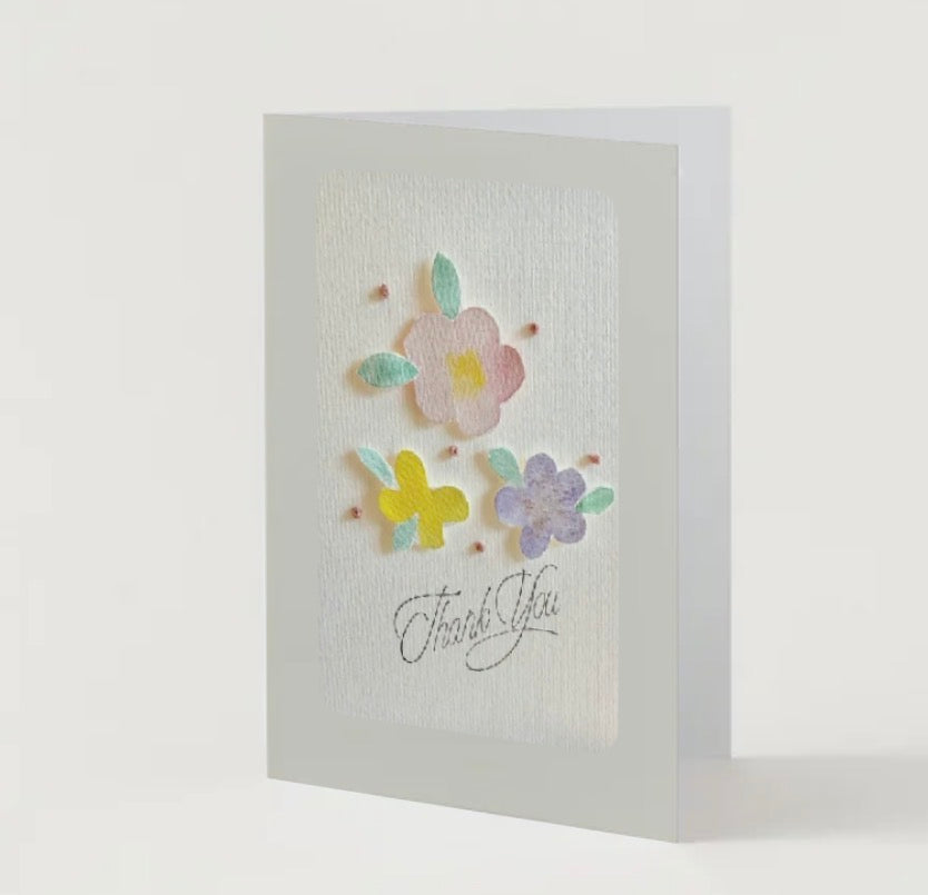 Thank You | Embroidery Greeting Card | handcrafted | special gift