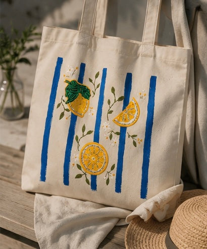 La Dolce Vita Tote Bag | One of a Kind | Hand-Painted Original