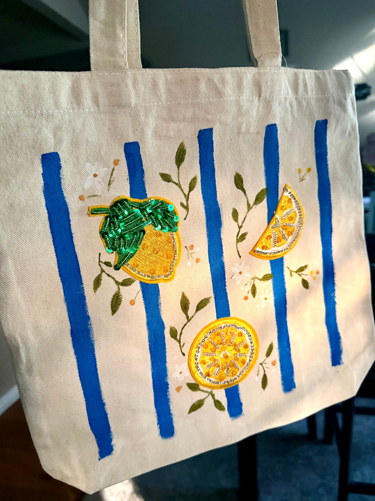 La Dolce Vita Tote Bag | One of a Kind | Hand-Painted Original