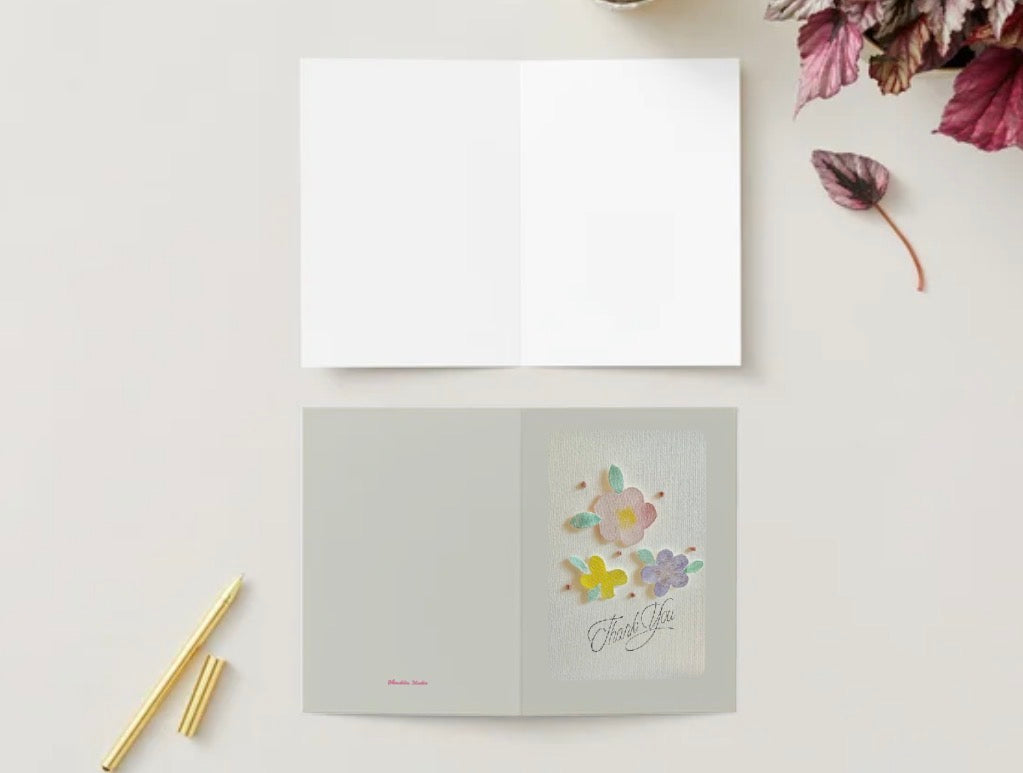 Thank You | Embroidery Greeting Card | handcrafted | special gift