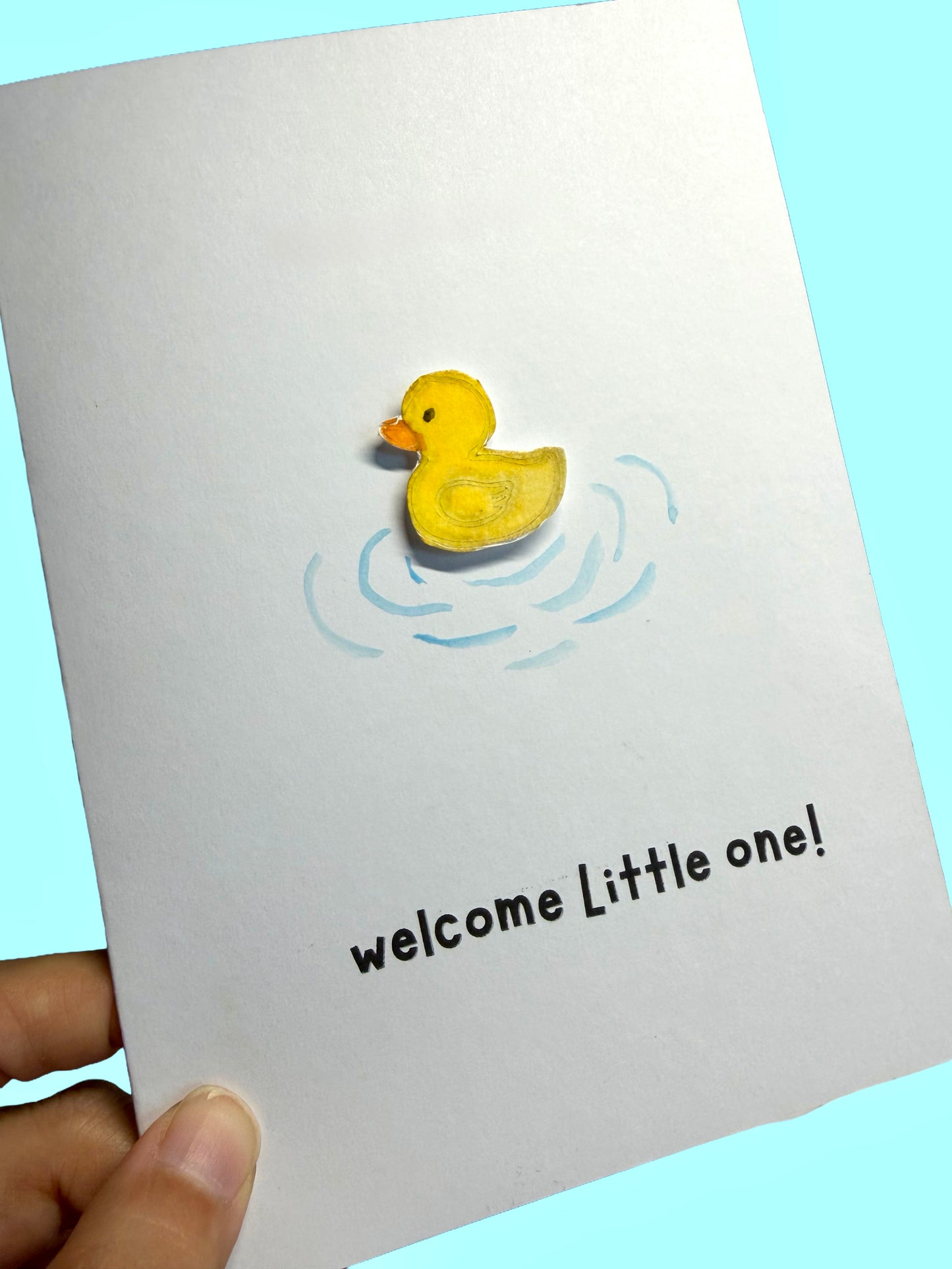 🐥 Welcome Little One | Handmade Baby Greeting Card