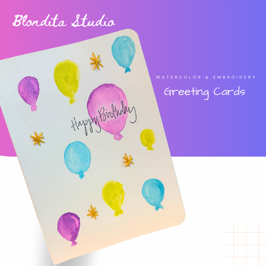 Happy Birthday | Embroidery Greeting Card | handcrafted | special gift