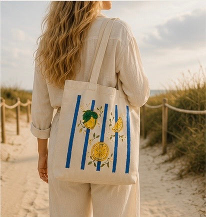 La Dolce Vita Tote Bag | One of a Kind | Hand-Painted Original
